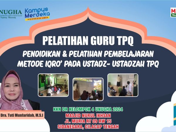 Pelatihan Guru TPQ di Masjid Nurul Ikhsan Sidanegara dengan Narasumber Ustadzah Dra. Tuti Munfaridah, M.Si.