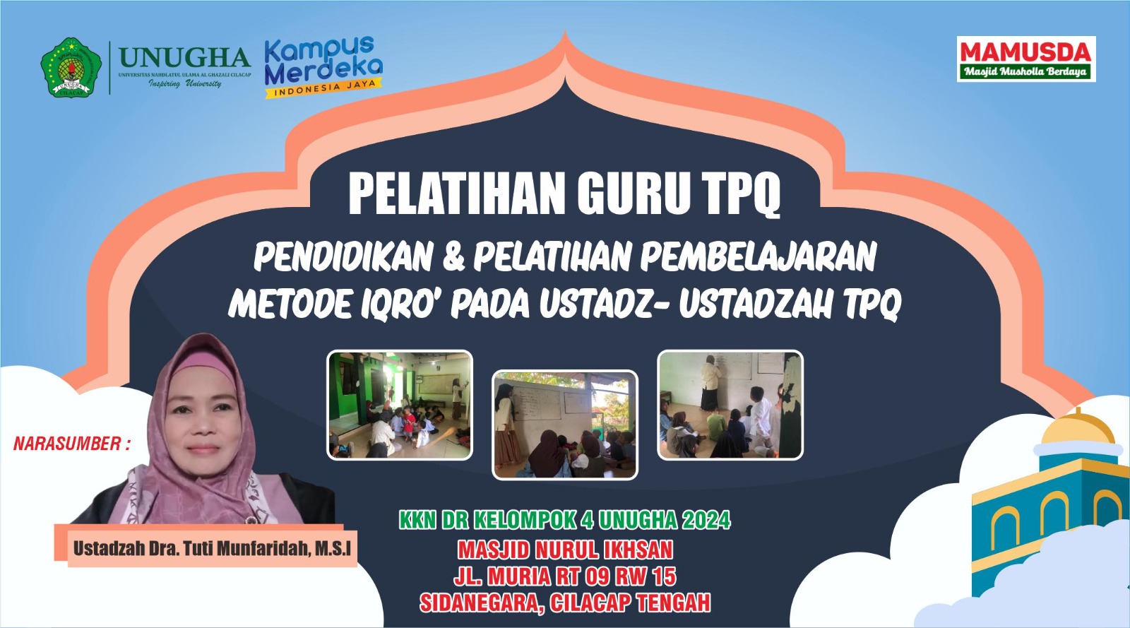 Pelatihan Guru TPQ, tanggal 30 Jui 2024