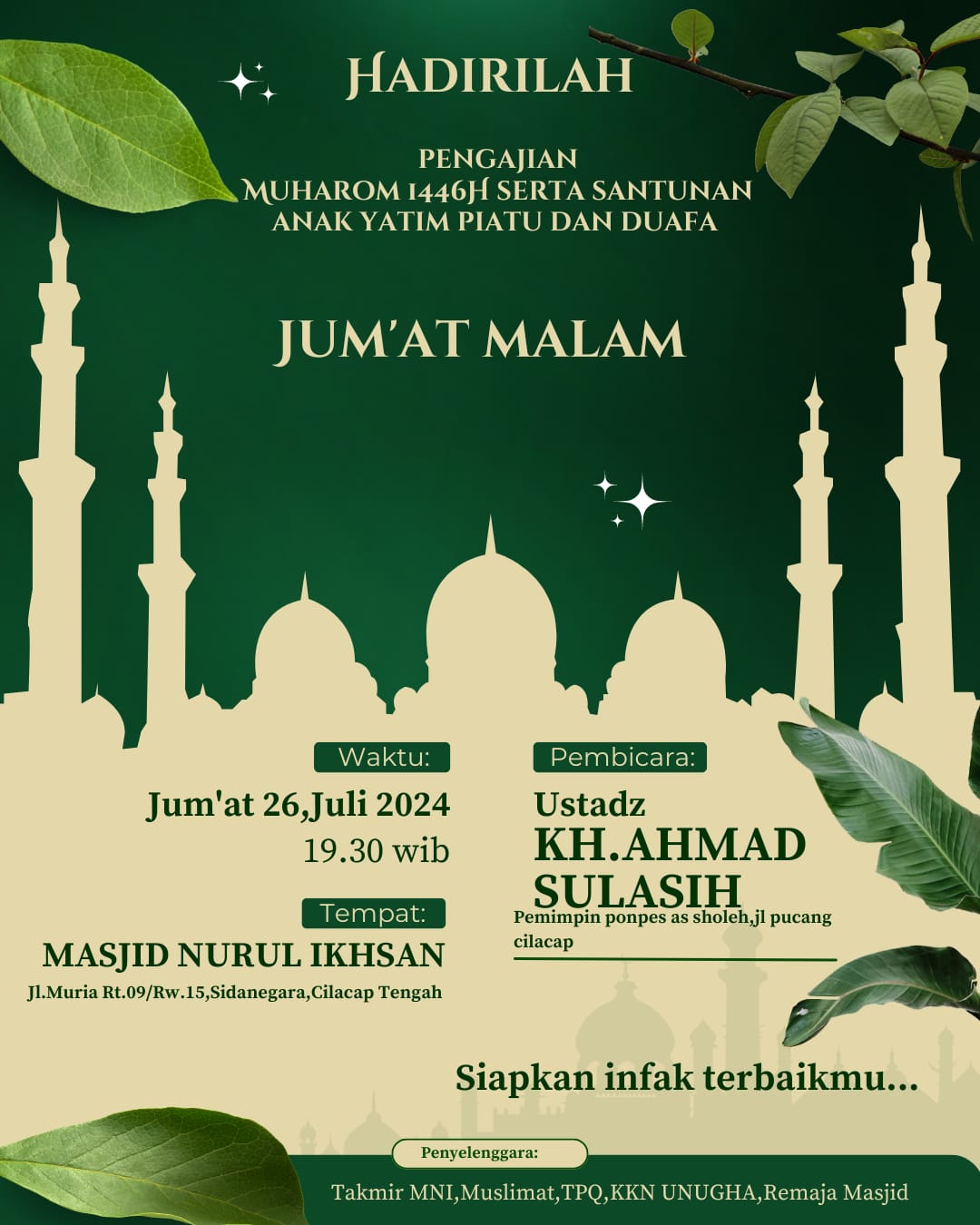 Pengajian Tahun Baru Islam 1446 H dan Santunan Anak Yatim